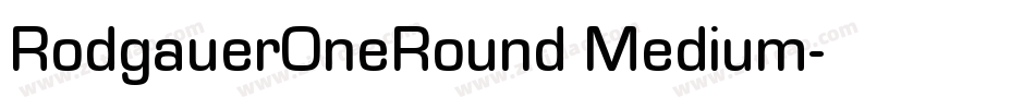 RodgauerOneRound Medium字体转换